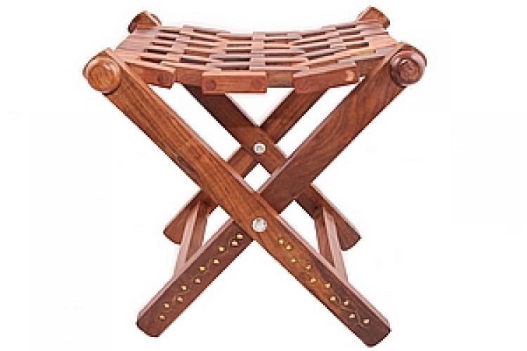 Табурет складной дачный (дерево) №125