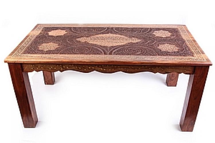 Стол дерево с инкрустацией  №96