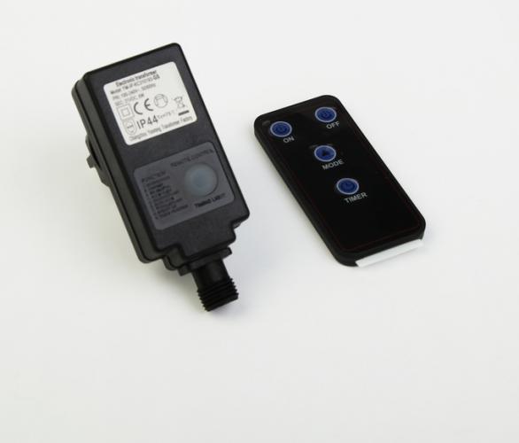 Трансформатор уличный для гирлянд с пультом 220/24 В, 6 Вт, Н.Т. 2W, чёрный