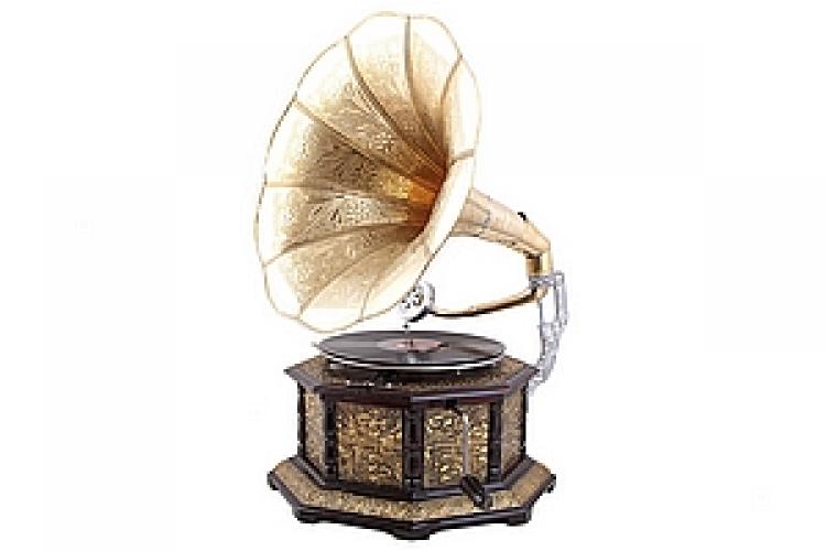 Граммофон 14" восмигранник метал оклад №50