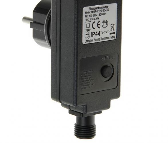 Трансформатор комнатный для гирлянд 220/24 В, 6 Вт, Н.Т. 2W, чёрный