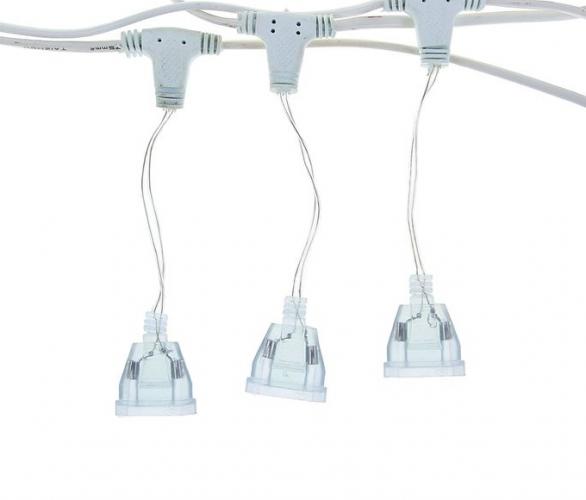 Шнур питания для светодиодных сосулек, 10 м, 20 розеток под вилку